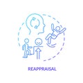 Reappraisal blue gradient concept icon Royalty Free Stock Photo