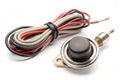 Rear Amplifier Switch Button and Wires Obsolete Royalty Free Stock Photo