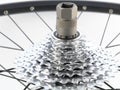 Rear bicycle cog cassette Royalty Free Stock Photo