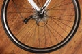 Rear bicycle wheel Royalty Free Stock Photo