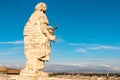 Rome - Rear view of the statues on top of Saint Peter Basilica in Vatican City, Rome, Lazio, Europe Royalty Free Stock Photo