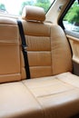 Rear cream leather vehicle seats