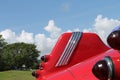 Rear details rare German car with tailfins Royalty Free Stock Photo