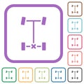 Rear differential lock simple icons