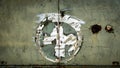 Back doors of old military ambulence with rust and peeling paint Royalty Free Stock Photo