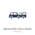 Rear end collision icon. Trendy flat vector Rear end collision i Royalty Free Stock Photo