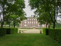 The rear facade of Ham House from the gardens