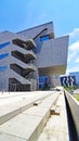 Rear facade of the Museu del Disseny in the Plaza de Les Glories in Barcelona