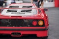 Rear of a Ferrari F 40 collectors sports racing car in red