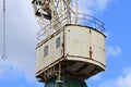 Rear of the gantry crane engine room. Roof rails