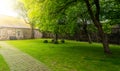 Rear garden in the Stirling Castle, Scotland. Royalty Free Stock Photo