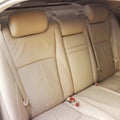 Car interior. Rear leather seats