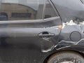 Rear left side of car get damaged by accident