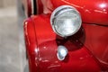 Rear light of a red retro car Royalty Free Stock Photo