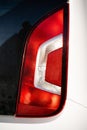 Rear light of a white car.. Royalty Free Stock Photo