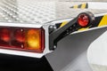 rear lights and brake lights of the hydraulic lift Royalty Free Stock Photo