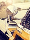 Rear mirror of a vintage car Royalty Free Stock Photo