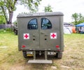 Rear Of Old Time Military Ambulance