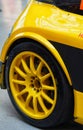 Rear part of a racecar at Drop Down expo in Bucharest in 2024