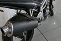 Rear part of streetfighter motorbike Triumph Speed Triple 955i, used in movie Mission Impossible 2 Royalty Free Stock Photo