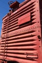 Rear of Railroad Cargo Car. Royalty Free Stock Photo