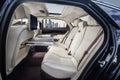 Rear seats of luxury car