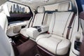 Rear seats of luxury car