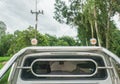 Rear section of old and vintage pick up car