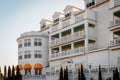 The rear side of the Grand Hotel on Mackinac Island Michigan Royalty Free Stock Photo