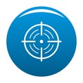 Rear sight icon blue vector