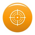 Rear sight icon vector orange