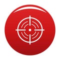 Rear sight icon vector red