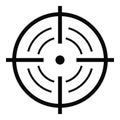 Rear sight icon, simple style.