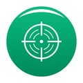 Rear sight icon vector green