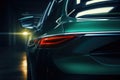 Rear stop LED light of green car Royalty Free Stock Photo