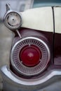 closeup of Rear Taillight and chrome bumper of Vintage muscle car Royalty Free Stock Photo