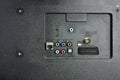 Rear TV panel with input and output connectors