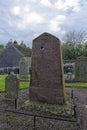 The Rear view of Aberlemno 2 Sculptured Stone in Aberlemno Kirkyard Royalty Free Stock Photo