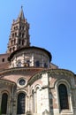 Apse and bell tower of Saint-Sernin basilica in Toulouse Royalty Free Stock Photo