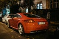 Rear view of Audi TT parked on a French street Royalty Free Stock Photo