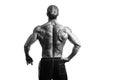 Rear View Of Back Tattooed Man Royalty Free Stock Photo