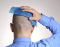 Rear view from a bald head Royalty Free Stock Photo