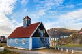 Rear view of the Bethel Blue church 1775 located in Sisimiut.