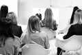 Rear view.blurred image of people in the conference room Royalty Free Stock Photo