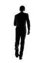 Rear view of business man running Royalty Free Stock Photo