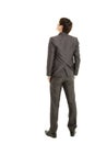 Rear view businessman