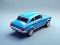 rear view of a car isolated on gradient background 3d transportation Royalty Free Stock Photo