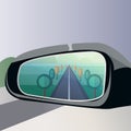 Rear view car mirror Royalty Free Stock Photo