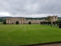 Rear view of Chatsworth House in Derbyshire England United Kingdom