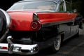 Rear view of a classic American car from the fifties Royalty Free Stock Photo